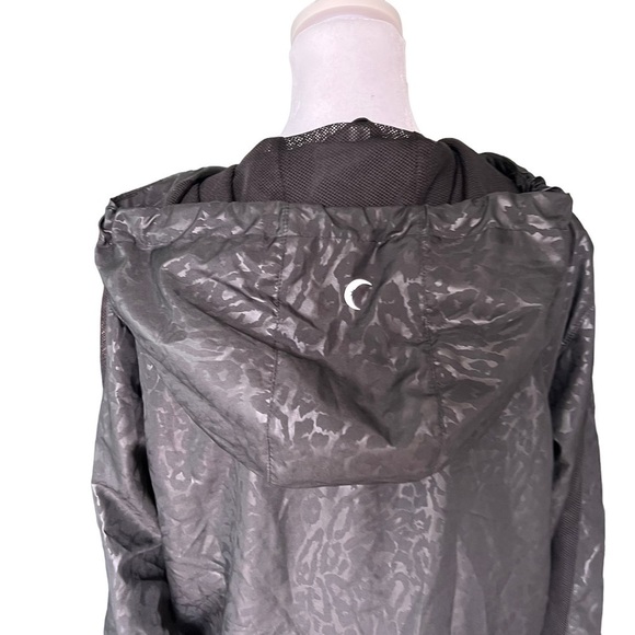 ZYIA Active - Black Cheetah Print Windbreaker Athletic Jacket Sz M - Picture 6 of 9